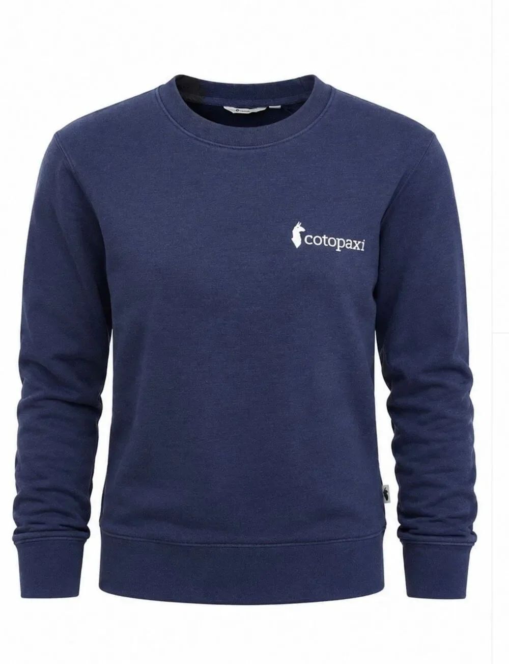 Cotopaxi Organic Cotton Fleece Crewneck Sweatshirt Navy Blue Logo Pullover Sz Sm - Picture 12 of 12